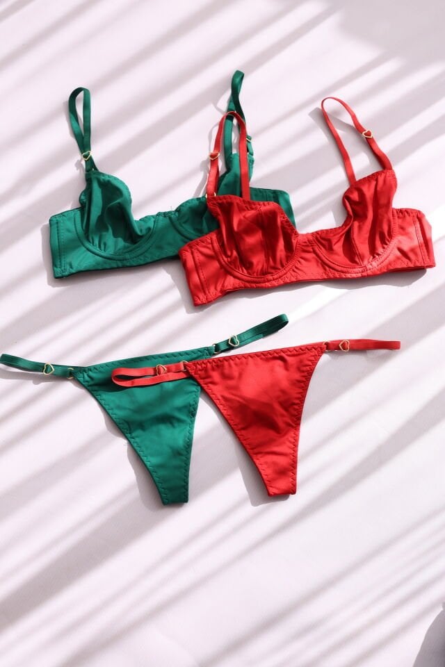 Micro Bra Set Kırmızı Ayarlanabilir